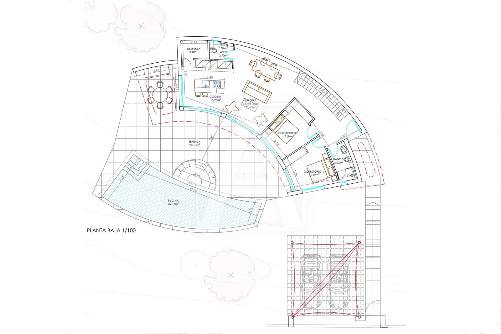 4 makuuhuone Huvila myytävänä paikassa Javea / Xabia mukana uima-altaan 
autotalli - 1 180 000 € (Ref: 5212683)