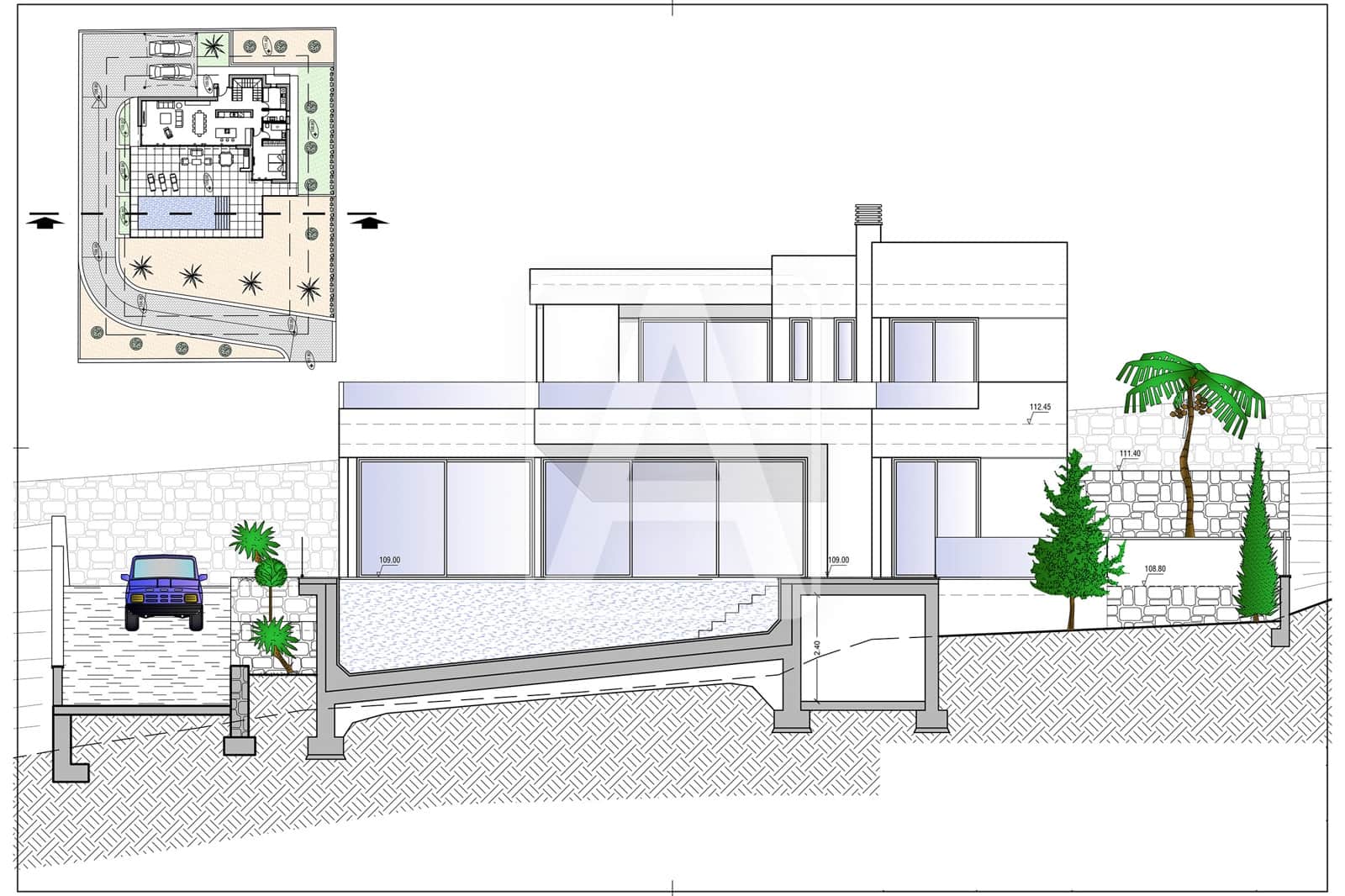 3 chambre Villa/Maison à vendre à Calpe / Calp avec piscine garage - 1 135 000 € (Ref: 7602518)