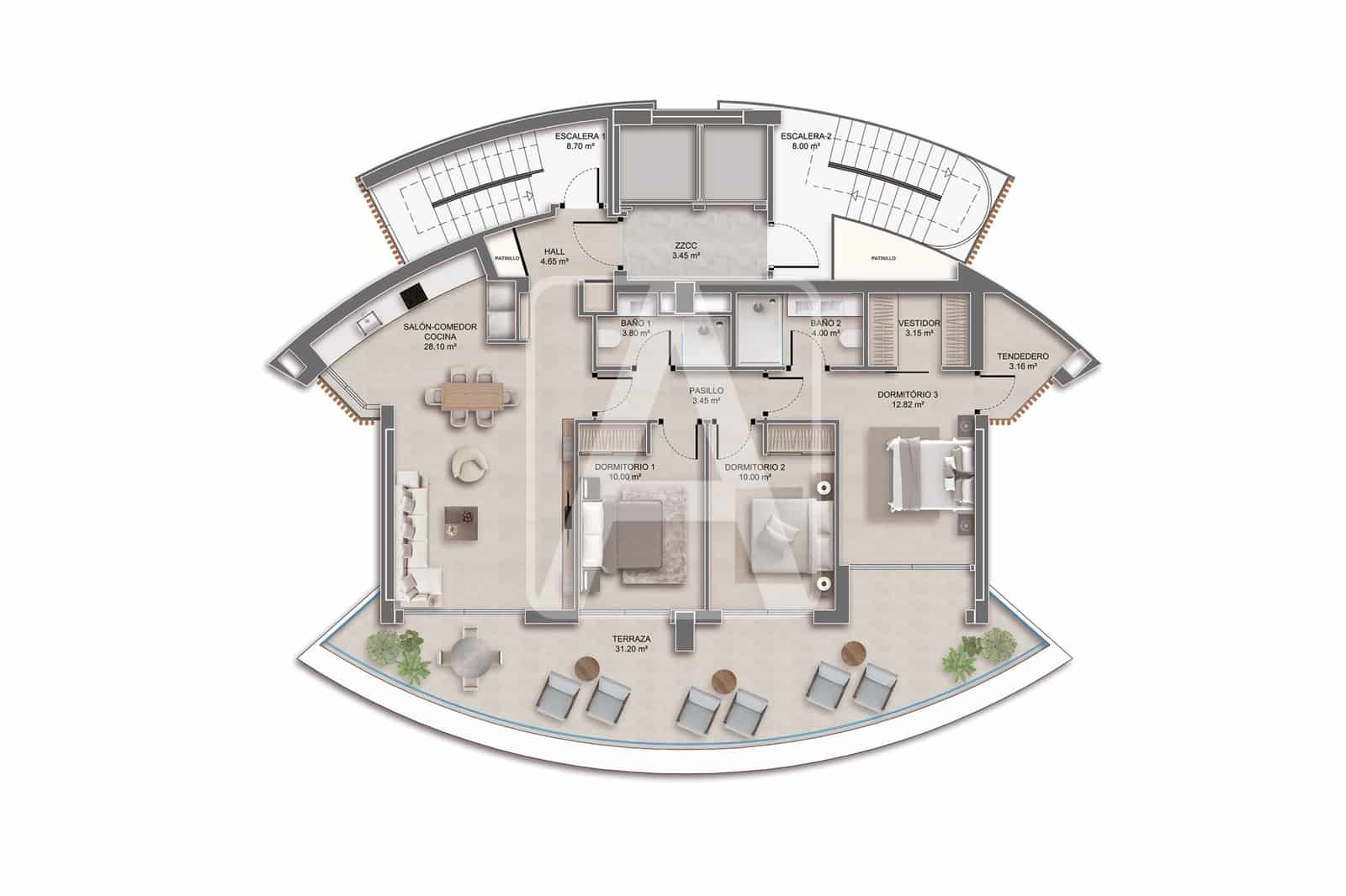 3 bedroom Apartment for sale in Calpe / Calp with pool - € 1,390,000 (Ref: 8167854)