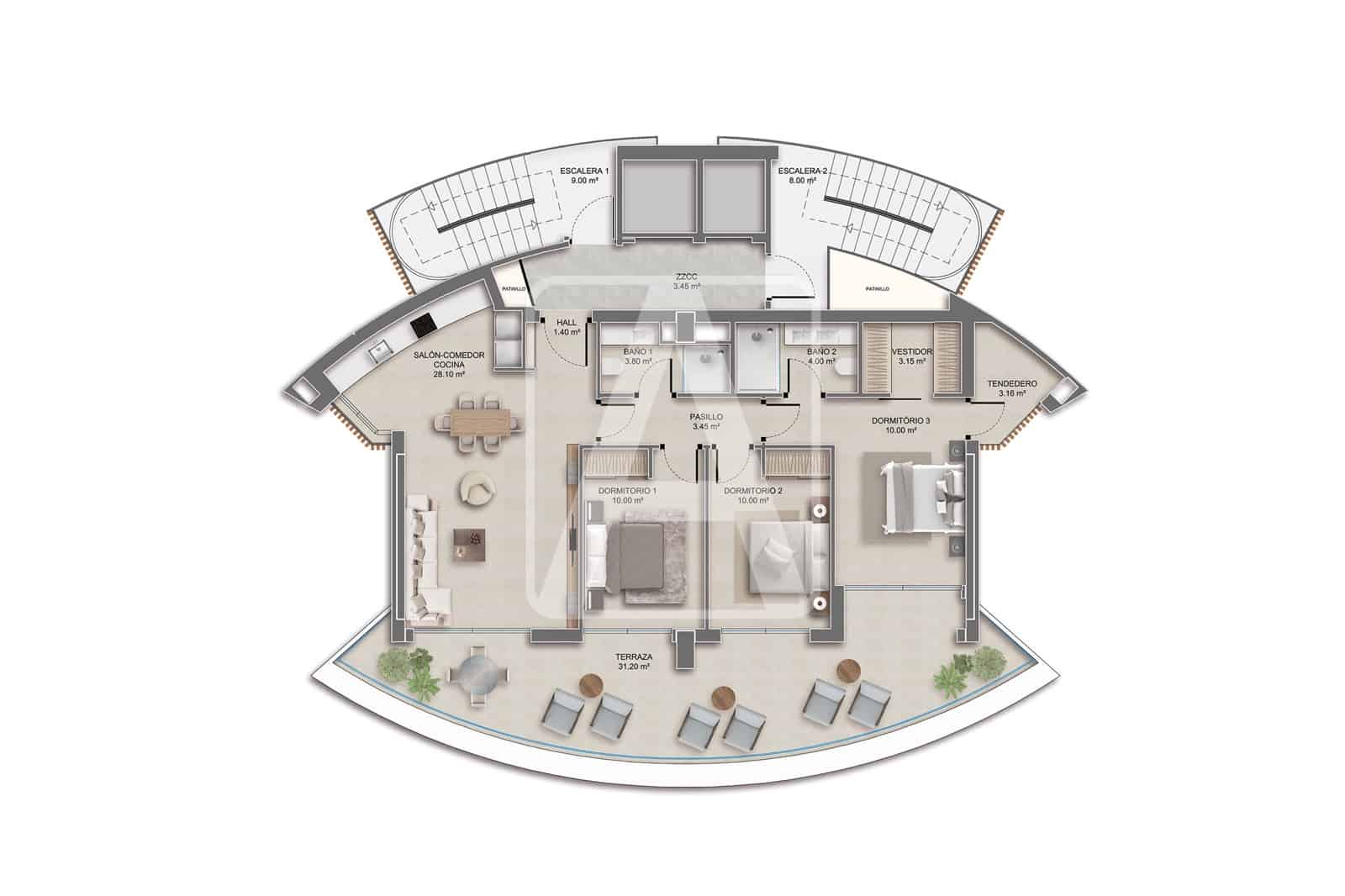 Apartamento de 3 habitaciones en Calpe / Calp en venta con piscina - 524.000 € (Ref: 8167860)