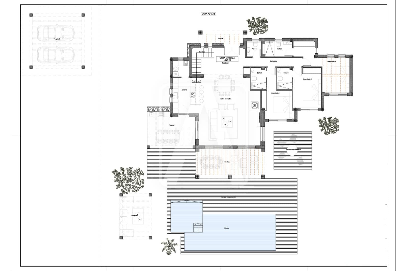 4 sovrum Finca/Hus på landet till salu i Teulada med pool garage - 1 795 000 € (Ref: 8685512)