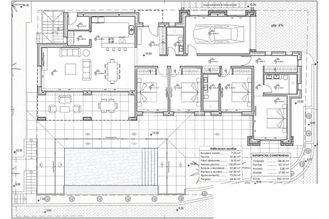 4 Zimmer Villa zu verkaufen in Calpe / Calp mit Pool Garage - 1.750.000 € (Ref: 8772630)