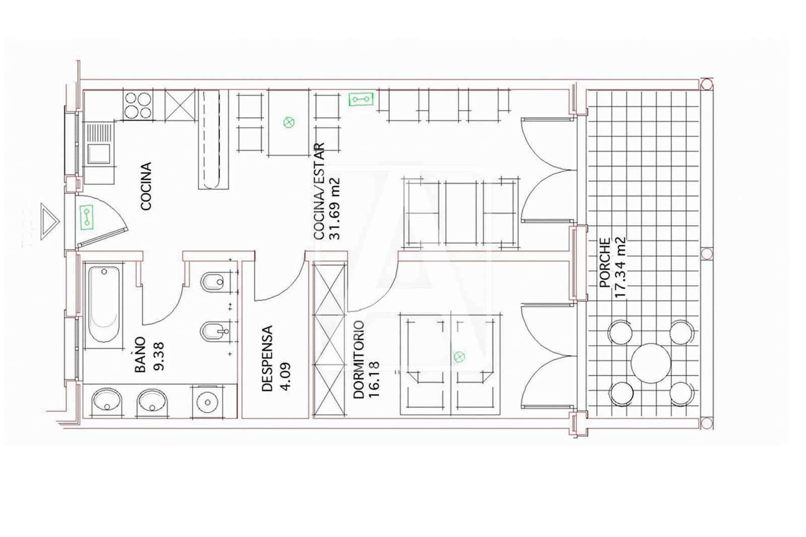 1 sypialnia Apartament na sprzedaż w Benissa z basenem - 330 000 € (Ref: 8824296)