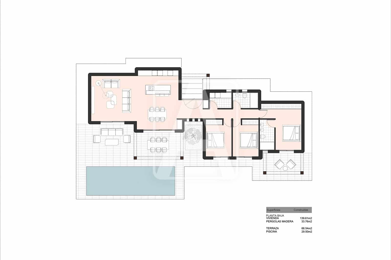 3 soverom Villa til salgs i Benissa med svømmebasseng garasje - € 890 000 (Ref: 8854340)
