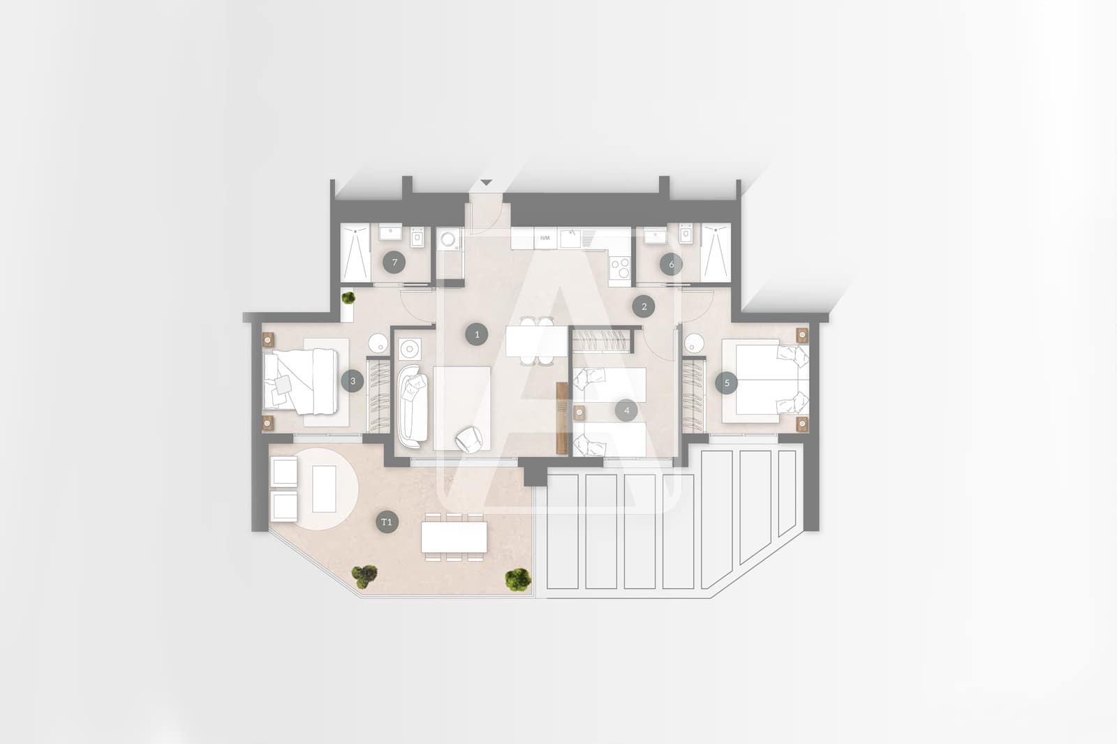 3 soveværelse Lejlighed til salg i Calpe / Calp med swimmingpool garage - € 476.000 (Ref: 9013541)