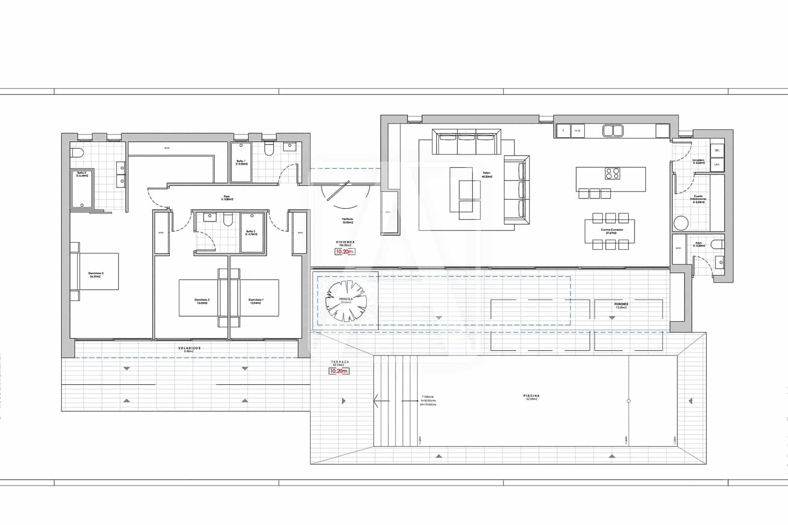 3 chambre Villa/Maison à vendre à Calpe / Calp avec piscine garage - 1 525 000 € (Ref: 9077640)