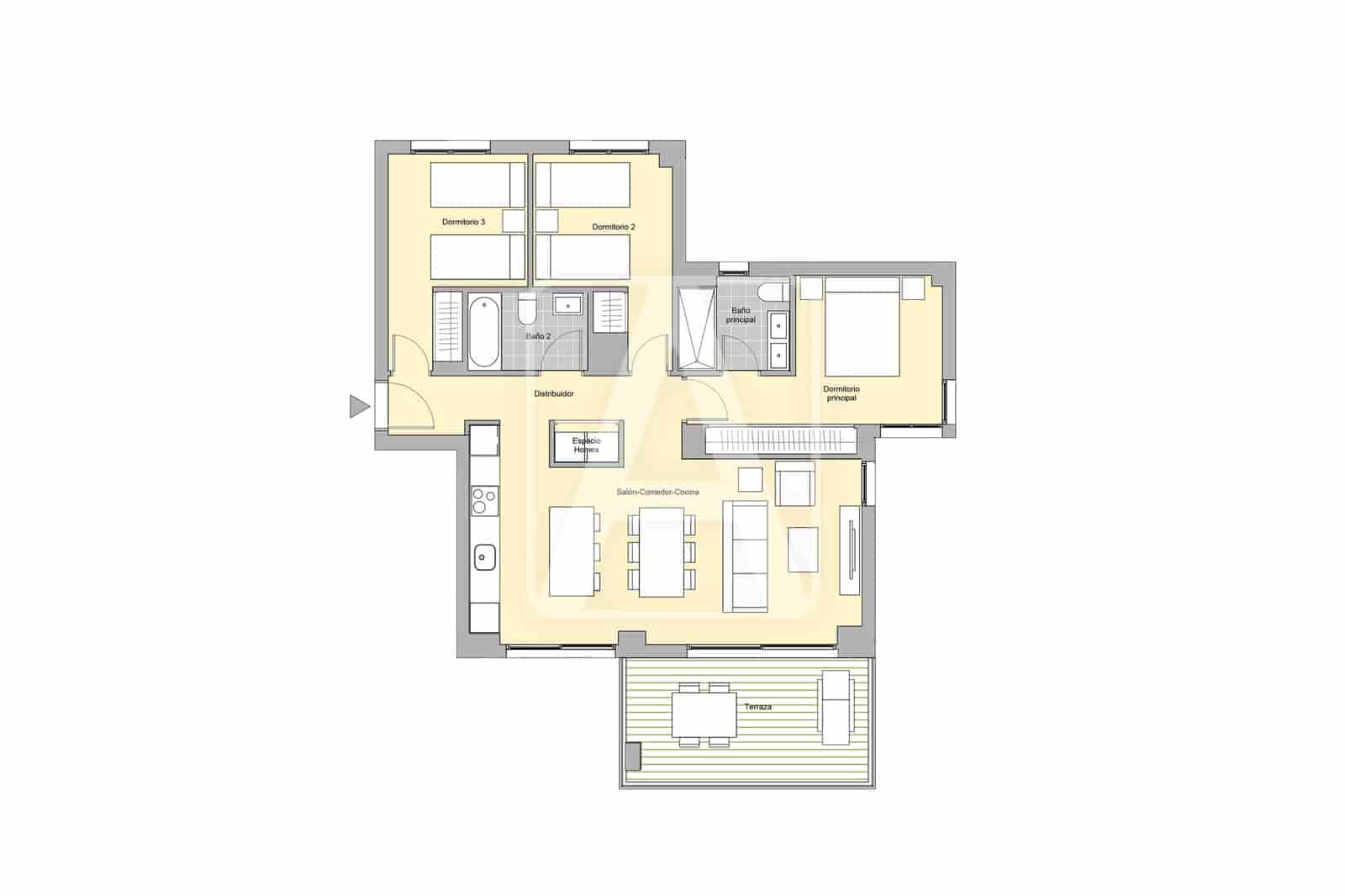3 sovrum Lägenhet till salu i Calpe / Calp med pool garage - 480 000 € (Ref: 9228061)