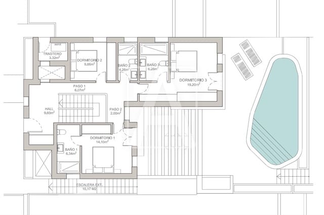 4 makuuhuone Huvila myytävänä paikassa Benissa mukana uima-altaan 
autotalli - 1 185 000 € (Ref: 9329899)
