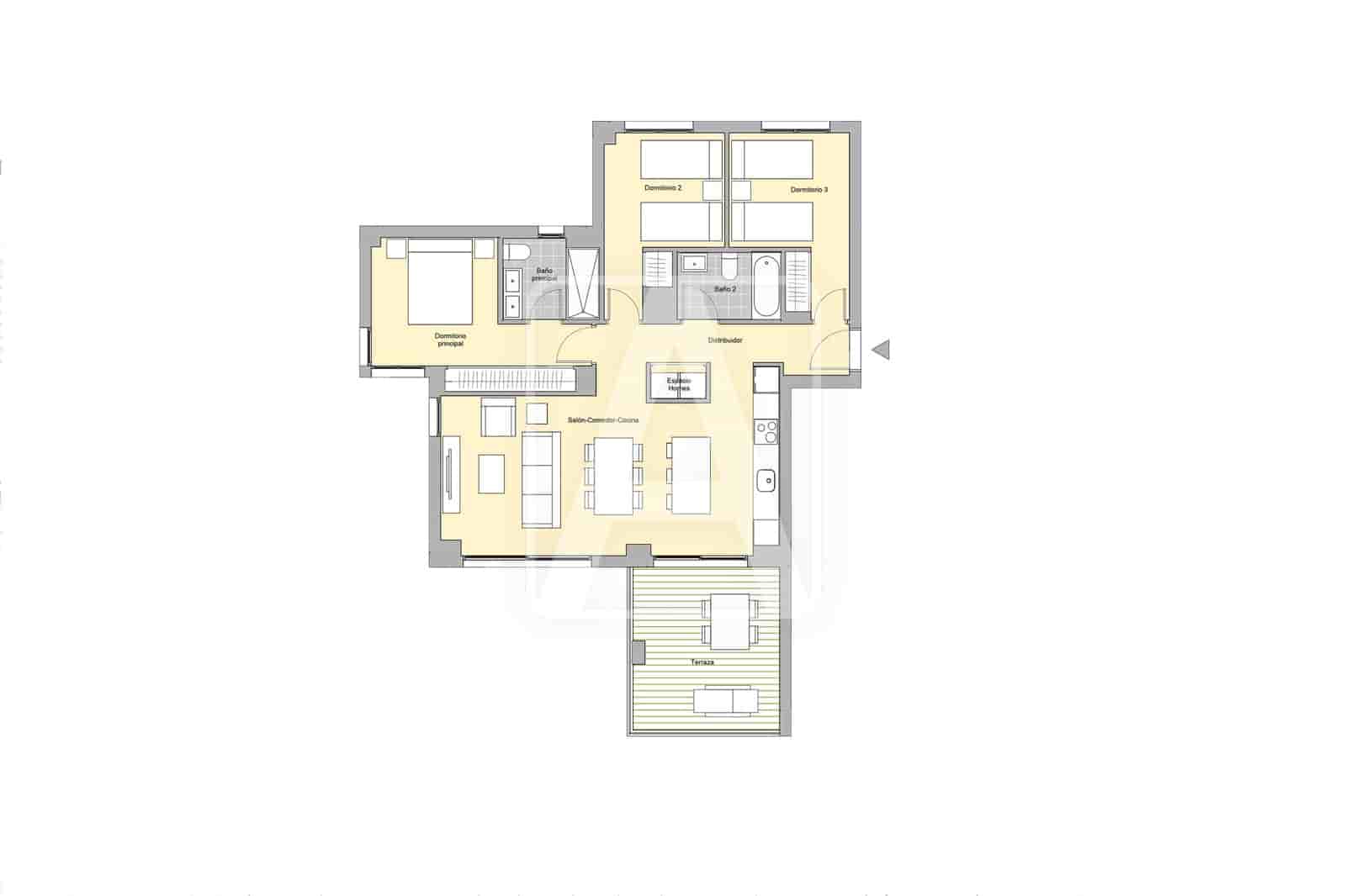 3 sovrum Lägenhet till salu i Calpe / Calp med pool garage - 454 000 € (Ref: 9542106)