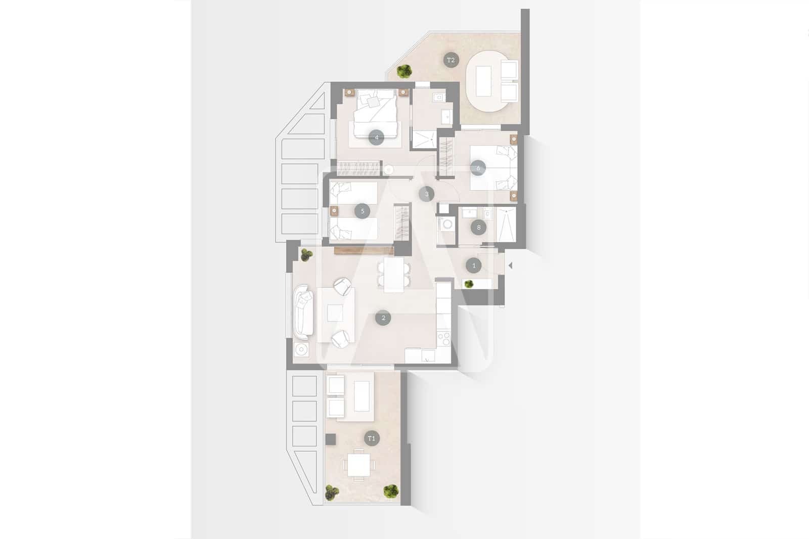 3 soveværelse Lejlighed til salg i Calpe / Calp med swimmingpool garage - € 527.000 (Ref: 9553201)