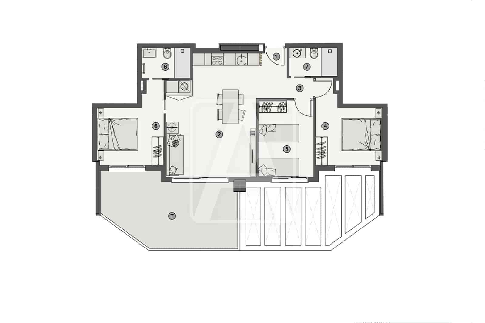 3 soveværelse Lejlighed til salg i Calpe / Calp med swimmingpool garage - € 600.000 (Ref: 9553209)