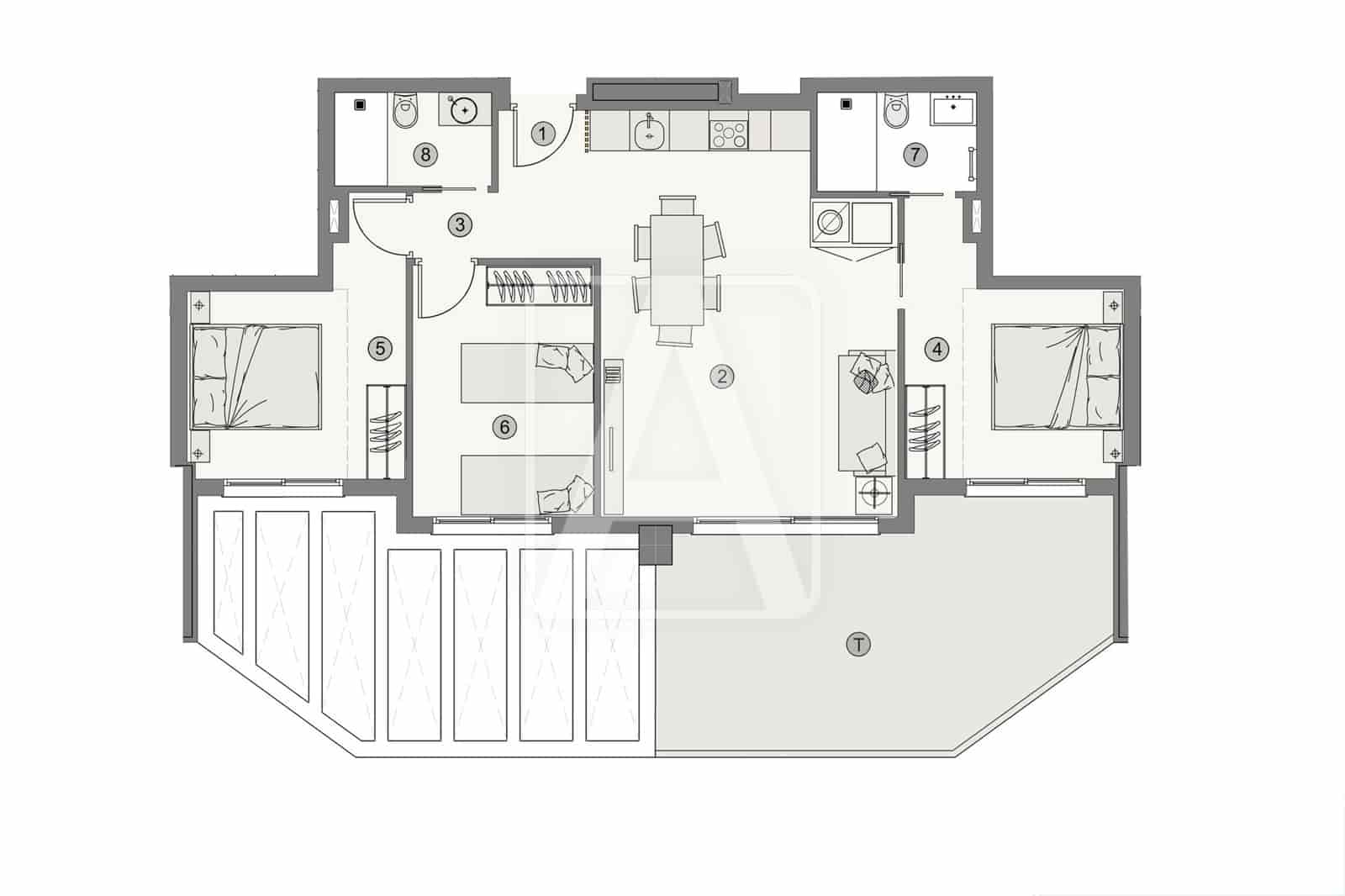 3 soveværelse Lejlighed til salg i Calpe / Calp med swimmingpool garage - € 670.000 (Ref: 9553210)