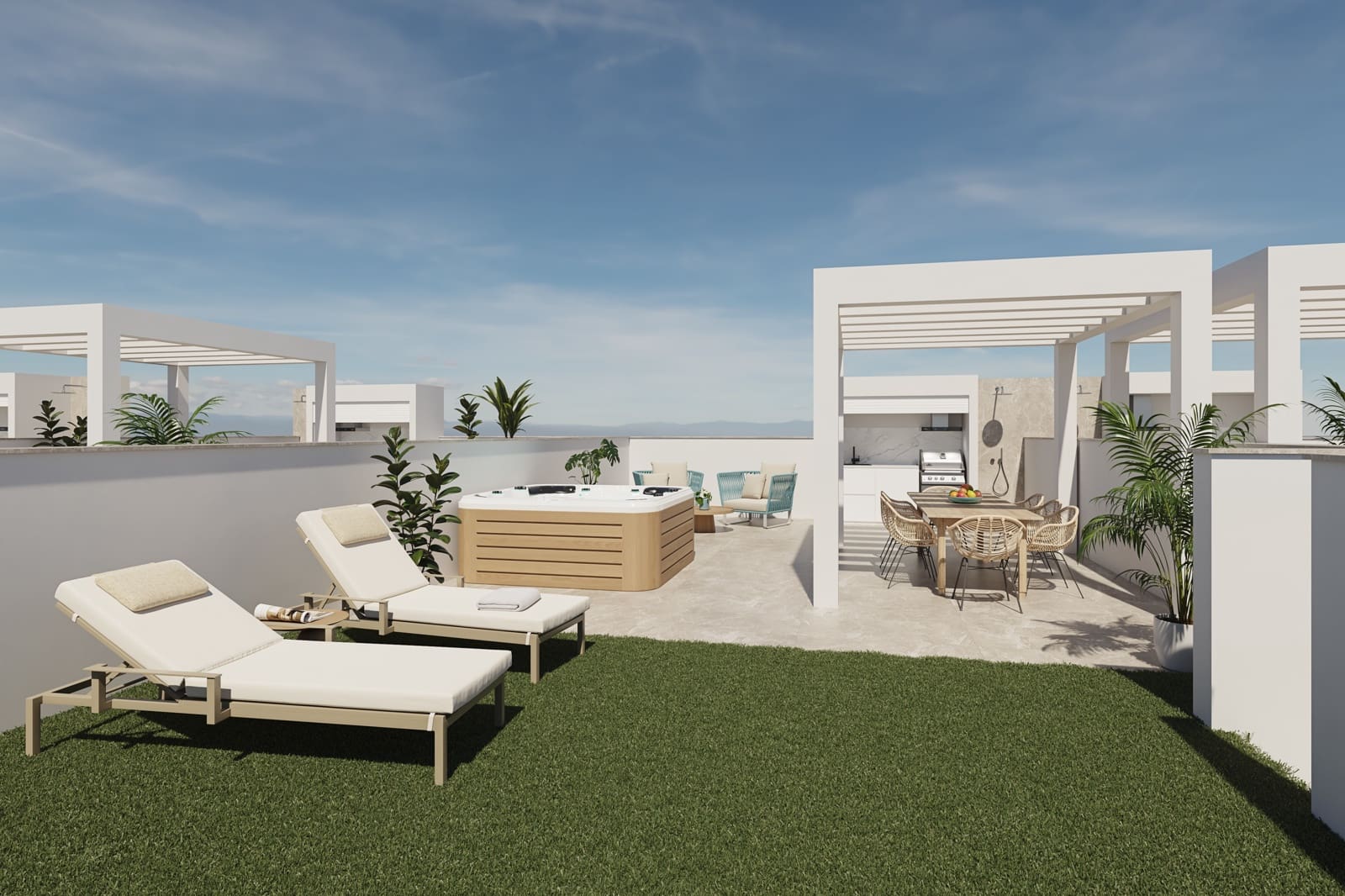 3 sovrum Bungalow till salu i Pilar de la Horadada med pool garage - 325 000 € (Ref: 10011916)
