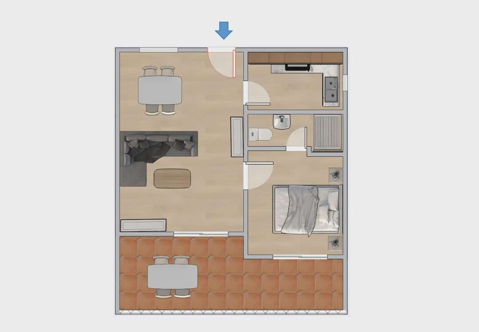 1 quarto Apartamento para arrendar em Lentegi com garagem - 450 € (Ref: 10032396)