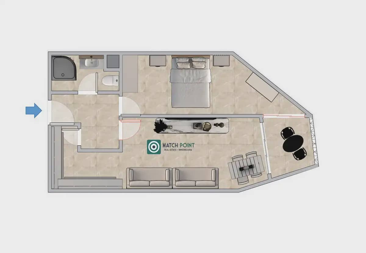 1 makuuhuone Ranta-asunto vuokrattavana paikassa Almunecar mukana uima-altaan - 650 € (Ref: 9950163)
