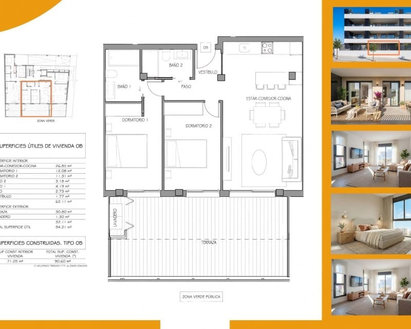 2 chambre Appartement à vendre à Benijofar avec piscine garage - 284 900 € (Ref: 10014782)