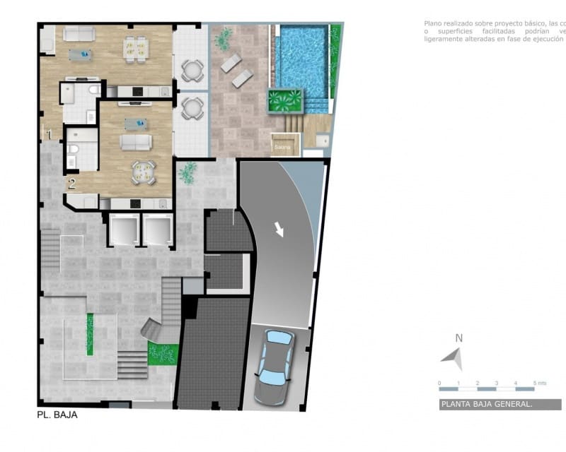 Leilighet til salgs i Torrevieja med svømmebasseng garasje - € 116 000 (Ref: 10019915)