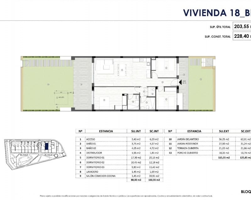 3 sovrum Bungalow till salu i La Manga Club med pool garage - 400 000 € (Ref: 10057348)