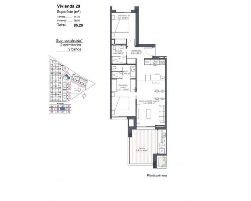 2 chambre Appartement à vendre à Los Alcazares avec piscine garage - 309 000 € (Ref: 10101070)