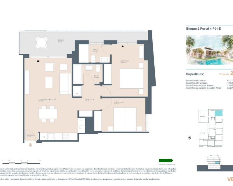 2 sovrum Lägenhet till salu i Javea / Xabia med pool garage - 370 000 € (Ref: 10101072)