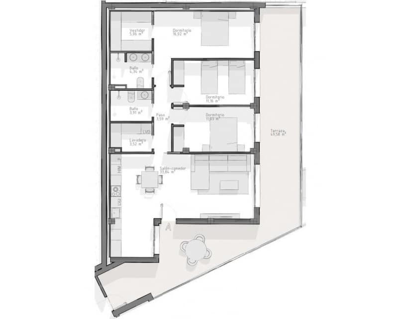 3 soverom Leilighet til salgs i Aguilas med svømmebasseng garasje - € 353 500 (Ref: 10168919)