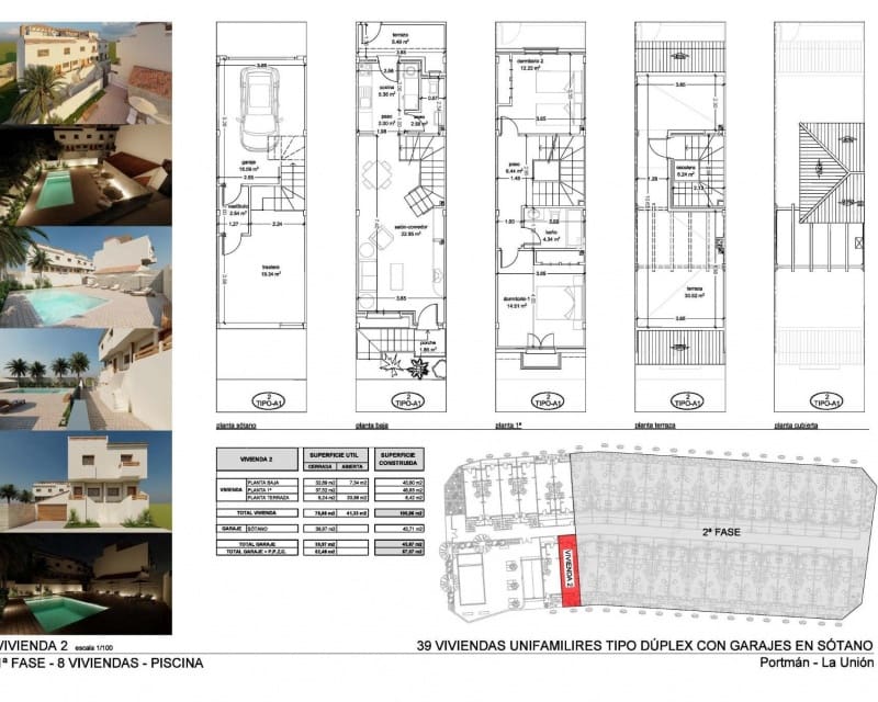 2 bedroom Townhouse for sale in Portman with pool garage - € 208,000 (Ref: 10169168)