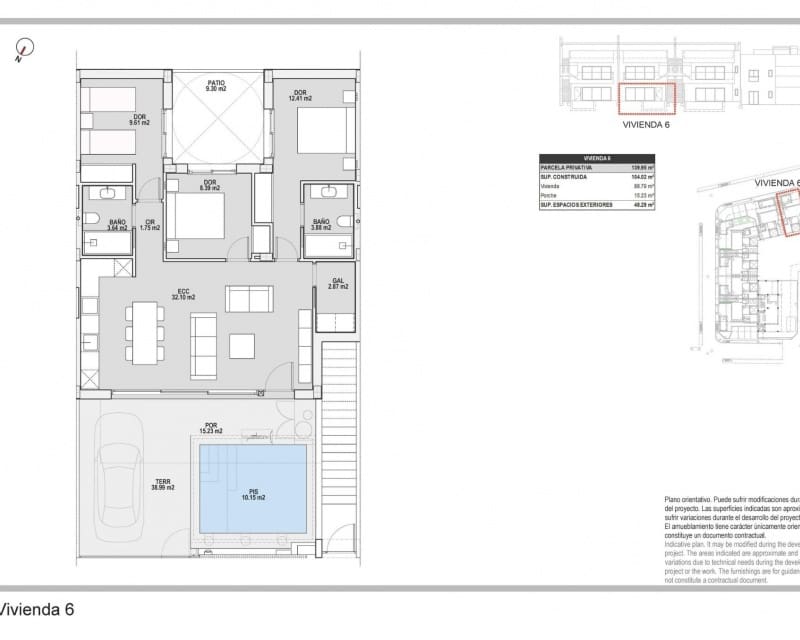 3 soveværelse Bungalow til salg i Pilar de la Horadada med swimmingpool garage - € 291.500 (Ref: 10169169)