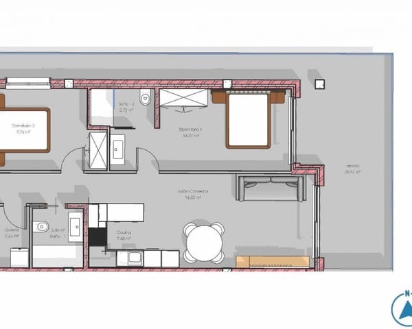 3 Zimmer Apartment zu verkaufen in El Raso, Guardamar del Segura mit Pool Garage - 315.000 € (Ref: 10169173)