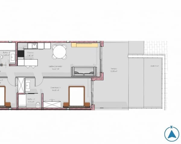 2 Zimmer Apartment zu verkaufen in El Raso, Guardamar del Segura mit Pool Garage - 320.000 € (Ref: 10169174)