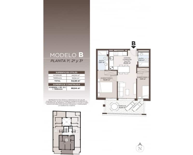 2 slaapkamer Appartement te koop in Torrevieja met zwembad - € 250.000 (Ref: 10169176)