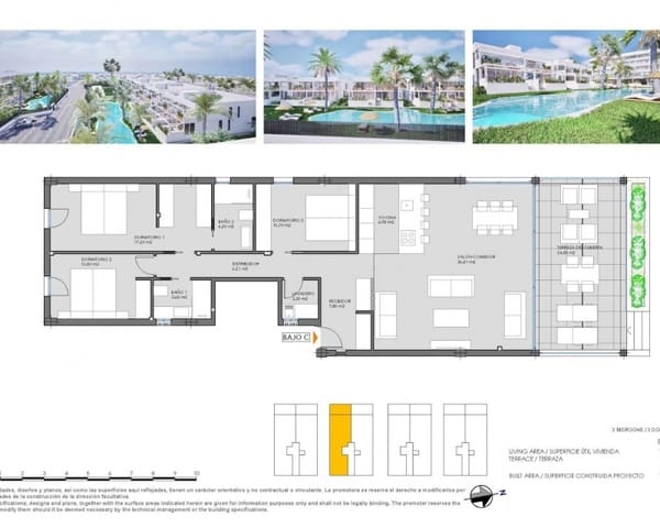 3 camera da letto Bungalow in vendita in Mar de Cristal, Cartagena con piscina garage - 525.000 € (Rif: 10169178)