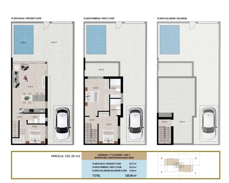 Chalet de 3 habitaciones en Santiago de la Ribera en venta con piscina garaje - 376.500 € (Ref: 10169179)