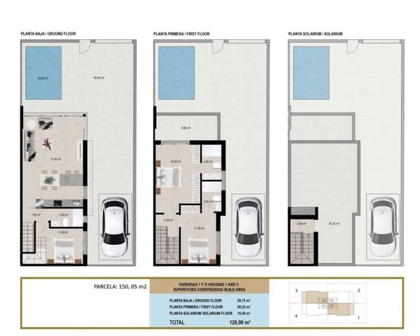 3 soveværelse Villa til salg i Santiago de la Ribera, San Javier med swimmingpool garage - € 376.500 (Ref: 10169179)
