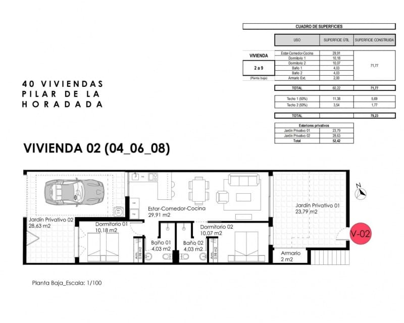 2 sypialnia Apartament na sprzedaż w Pilar de la Horadada z basenem garażem - 245 000 € (Ref: 10169183)