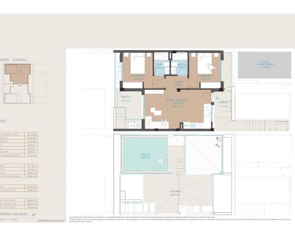2 makuuhuone Bungalow myytävänä paikassa San Pedro del Pinatar ciudad, San Pedro del Pinatar mukana uima-altaan 
autotalli - 309 900 € (Ref: 10169194)