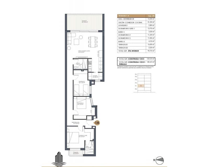3 chambre Appartement à vendre à Guardamar del Segura avec piscine garage - 360 000 € (Ref: 10169215)