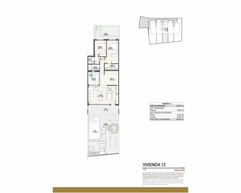 3 sypialnia Bungalow na sprzedaż w Pilar de la Horadada z basenem garażem - 434 000 € (Ref: 10169219)