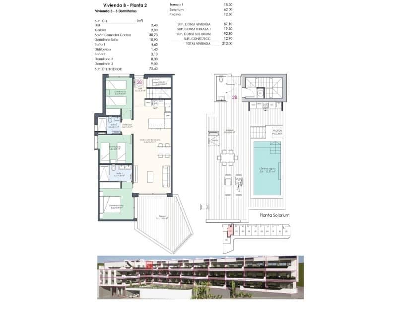 3 bedroom Apartment for sale in Benijofar with pool garage - € 425,000 (Ref: 10169220)