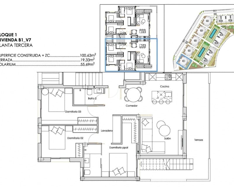 3 Zimmer Apartment zu verkaufen in Torre-Pacheco mit Pool Garage - 427.900 € (Ref: 10169224)