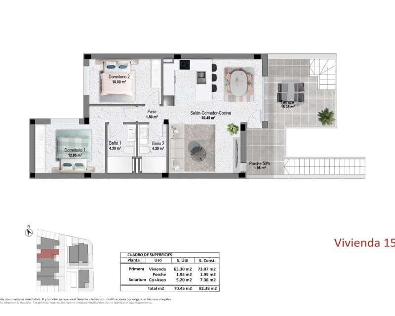 2 bedroom Apartment for sale in Pilar de la Horadada with pool garage - € 329,900 (Ref: 10169226)
