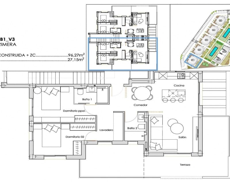 2 makuuhuone Huoneisto myytävänä paikassa Torre-Pacheco mukana uima-altaan 
autotalli - 315 900 € (Ref: 10169228)