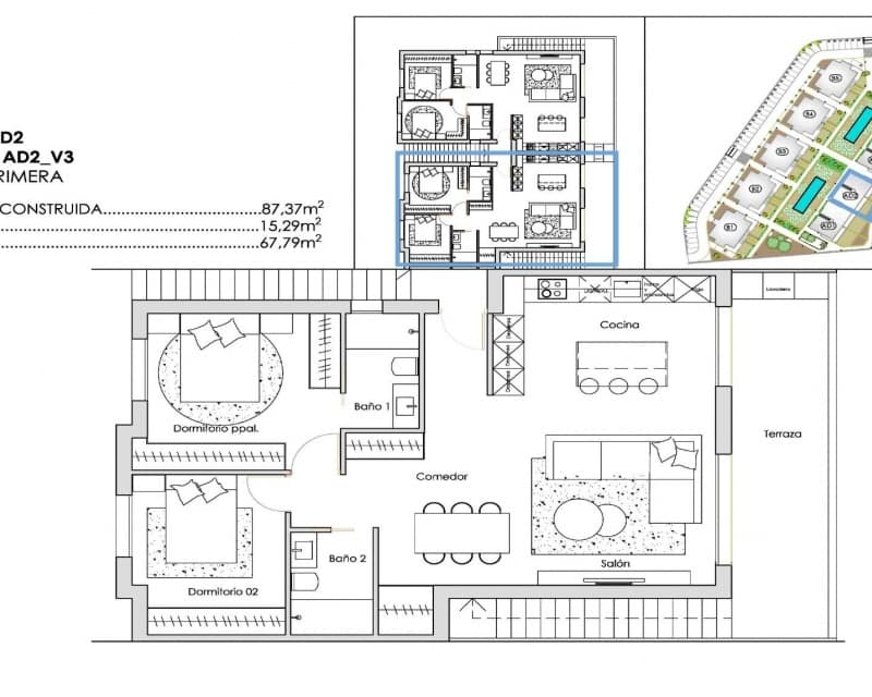 2 soveværelse Lejlighed til salg i Torre-Pacheco med swimmingpool garage - € 347.900 (Ref: 10169229)