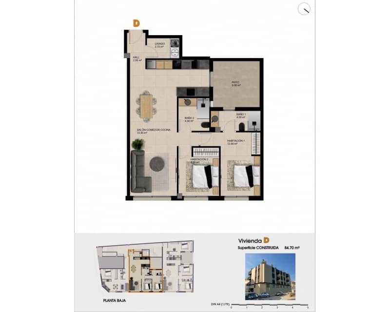 2 chambre Appartement à vendre à Catral avec piscine garage - 195 000 € (Ref: 10170192)