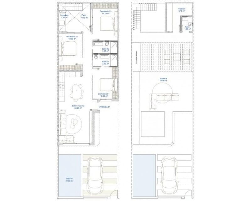 3 Zimmer Haus zu verkaufen in San Pedro del Pinatar mit Pool Garage - 369.900 € (Ref: 10179362)
