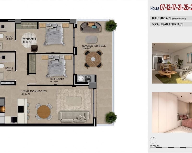 2 slaapkamer Appartement te koop in Guardamar del Segura met zwembad garage - € 275.000 (Ref: 10179364)