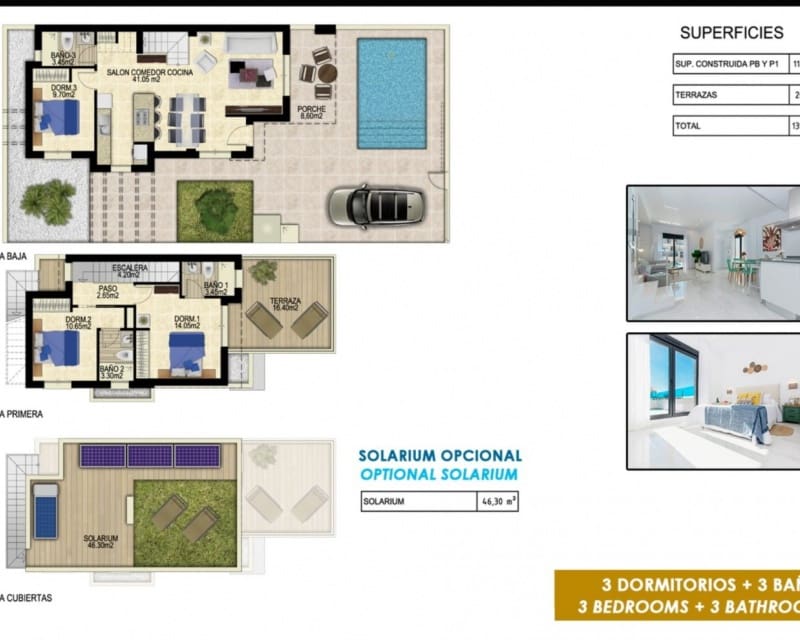 3 soveværelse Villa til salg i San Miguel de Salinas med swimmingpool - € 415.000 (Ref: 8124733)