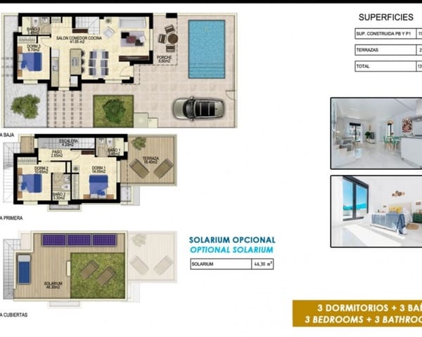 3 soveværelse Villa til salg i San Miguel de Salinas med swimmingpool - € 415.000 (Ref: 8124733)