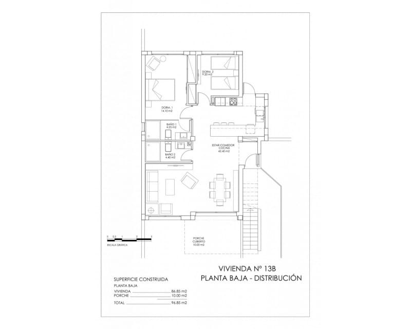 2 sovrum Lägenhet till salu i San Miguel de Salinas med pool - 375 000 € (Ref: 8480004)