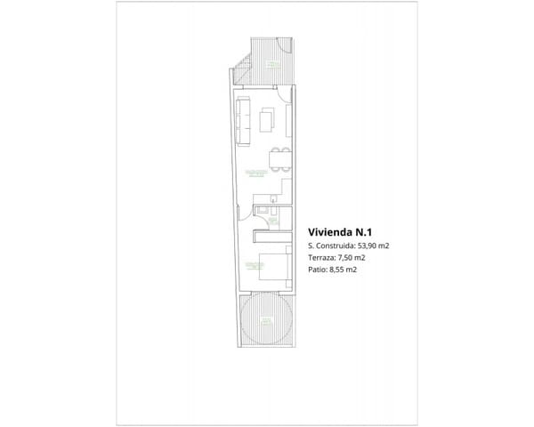 1 soveværelse Lejlighed til salg i San Pedro del Pinatar ciudad, San Pedro del Pinatar med swimmingpool - € 179.900 (Ref: 8958243)