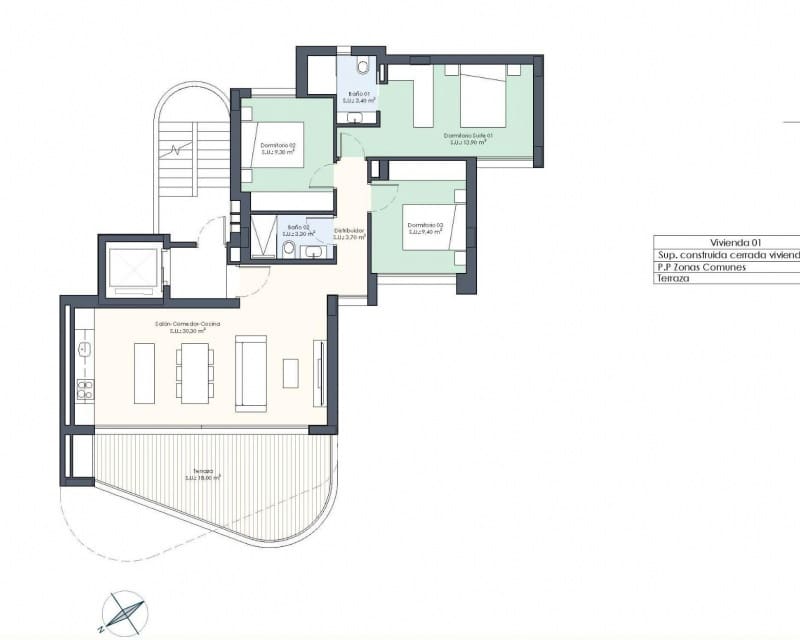 3 soveværelse Lejlighed til salg i Guardamar del Segura med swimmingpool - € 345.000 (Ref: 8981435)